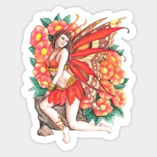 Red Fairy Sticker